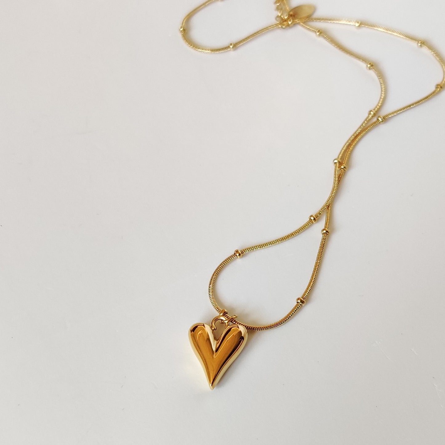 Elongated Heart Necklace