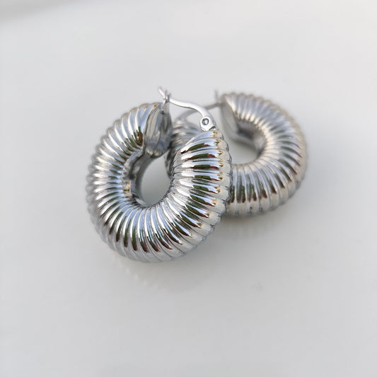 Coil Hoops Silver